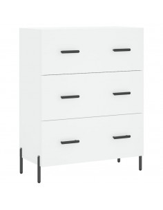 Credenza Bianca 69,5x34x180 cm in Legno Multistrato 2