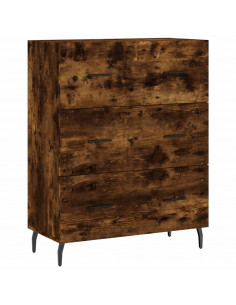 Credenza Rovere Fumo  69,5x34x180 cm in Legno Multistrato 2