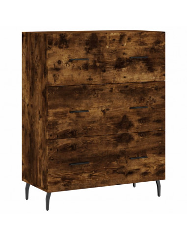 Credenza Rovere Fumo  69,5x34x180 cm in Legno Multistrato