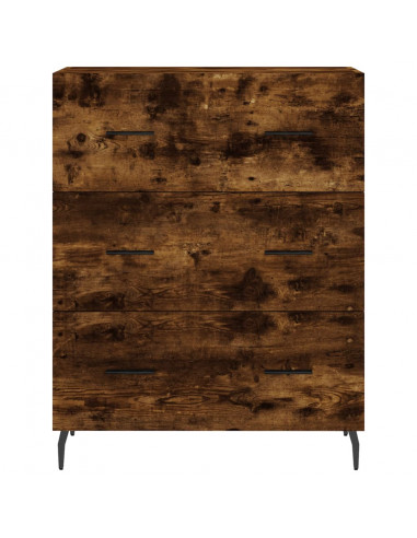 Credenza Rovere Fumo  69,5x34x180 cm in Legno Multistrato