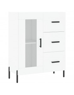 Credenza Bianca 69,5x34x180 cm in Legno Multistrato 2