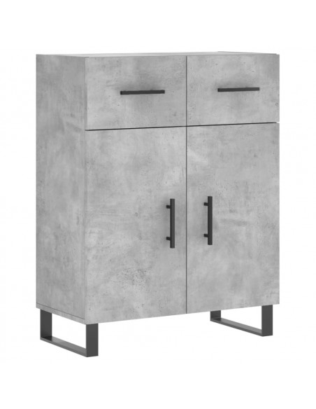 Credenza Grigio Cemento 69,5x34x180 cm in Legno Multistrato