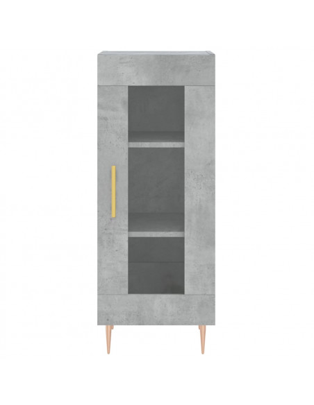 Credenza Grigio Cemento 34,5x34x180 cm in Legno Multistrato