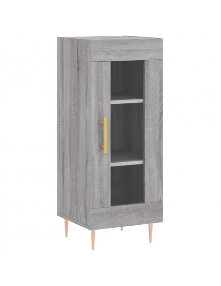 Credenza Grigio Sonoma 34,5x34x180 cm in Legno Multistrato