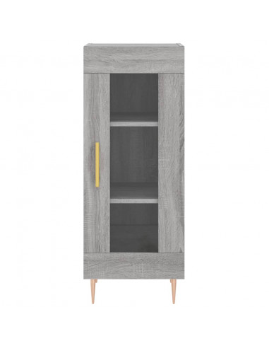 Credenza Grigio Sonoma 34,5x34x180 cm in Legno Multistrato