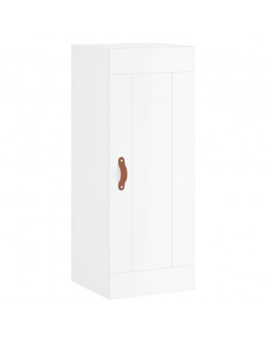 Credenza 34,5x34x180 cm in Legno Multistrato Bianco Lucido