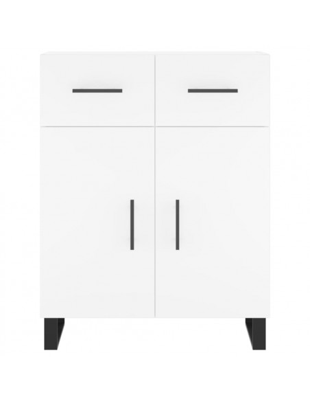 Credenza Bianca 69,5x34x180 cm in Legno Multistrato