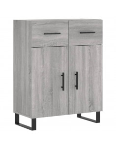 Credenza Grigio Sonoma 69,5x34x180 cm in Legno Multistrato 2