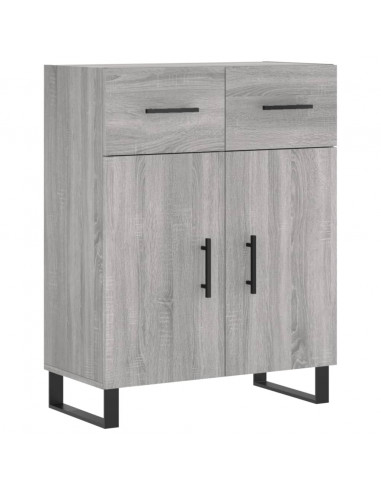 Credenza Grigio Sonoma 69,5x34x180 cm in Legno Multistrato