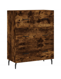 Credenza Rovere Fumo  69,5x34x180 cm in Legno Multistrato 2