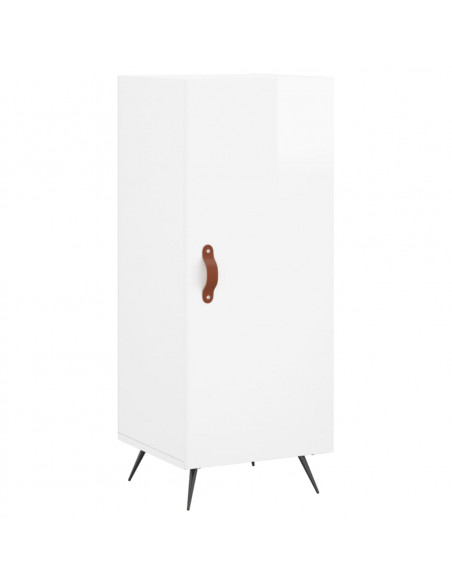 Credenza 34,5x34x180 cm in Legno Multistrato Bianco Lucido