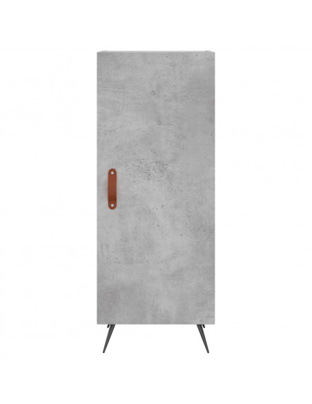 Credenza Grigio Cemento 34,5x34x180 cm in Legno Multistrato