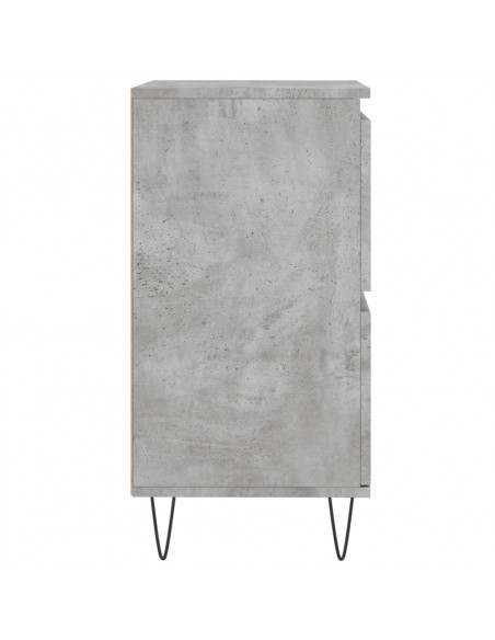Credenze 2 pz Grigio Cemento in Legno Multistrato