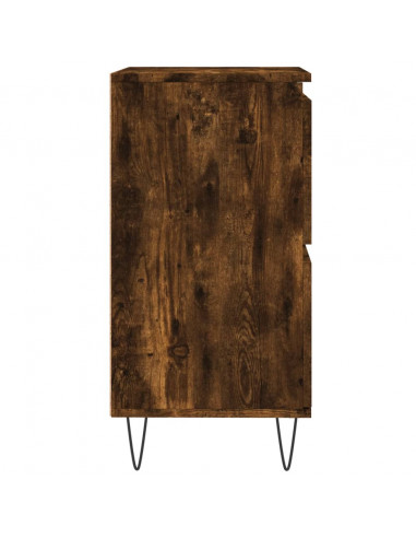 Credenze 2 pz Rovere Fumo in Legno Multistrato