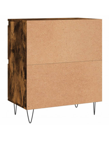 Credenze 2 pz Rovere Fumo in Legno Multistrato