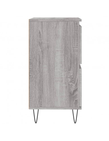 Credenze 2 pz Grigio Sonoma in Legno Multistrato