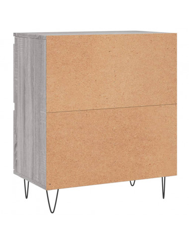 Credenze 2 pz Grigio Sonoma in Legno Multistrato
