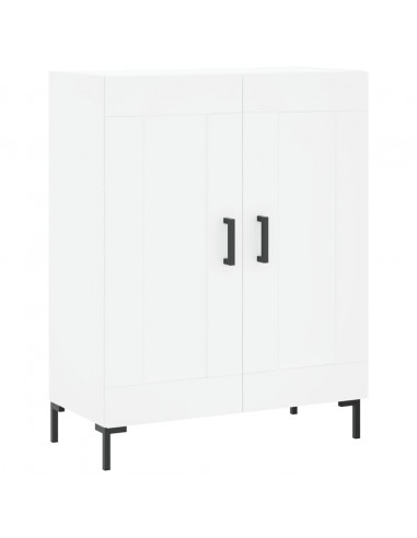 Credenza Bianca 69,5x34x180 cm in Legno Multistrato