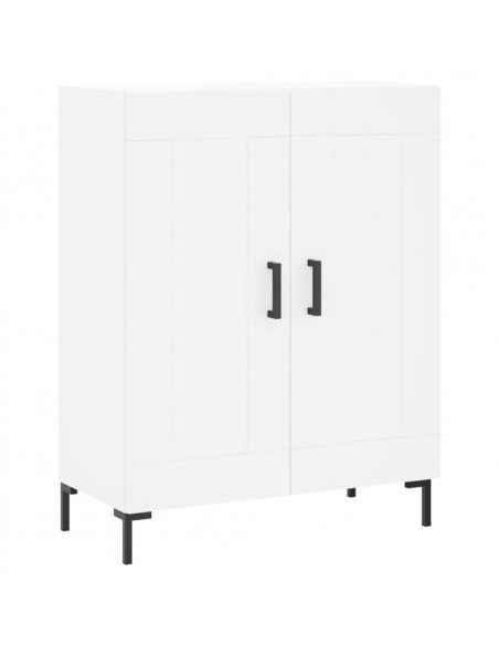 Credenza Bianca 69,5x34x180 cm in Legno Multistrato