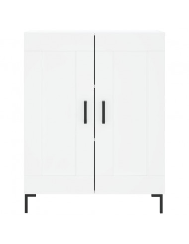 Credenza Bianca 69,5x34x180 cm in Legno Multistrato