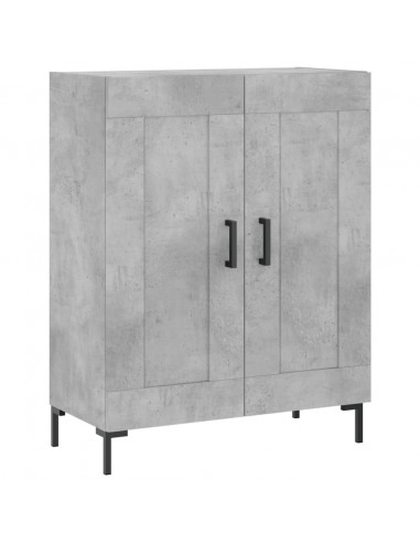 Credenza Grigio Cemento 69,5x34x180 cm in Legno Multistrato