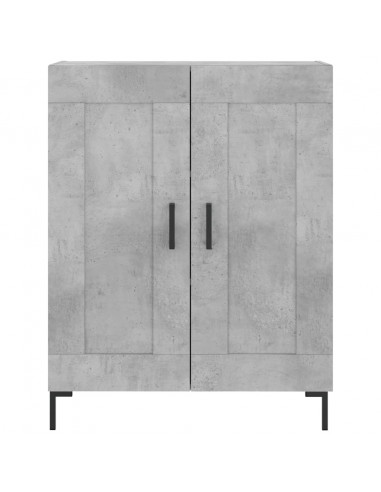 Credenza Grigio Cemento 69,5x34x180 cm in Legno Multistrato