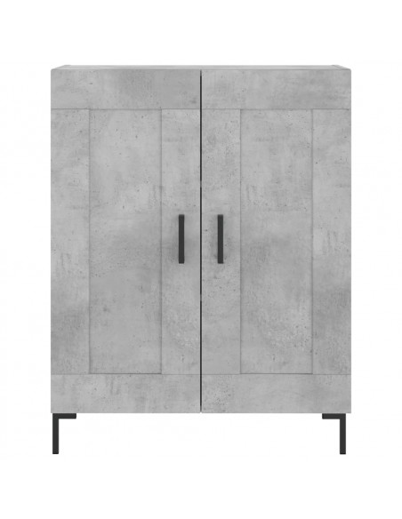 Credenza Grigio Cemento 69,5x34x180 cm in Legno Multistrato