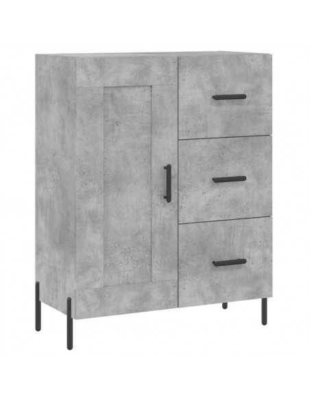 Credenza Grigio Cemento 69,5x34x180 cm in Legno Multistrato