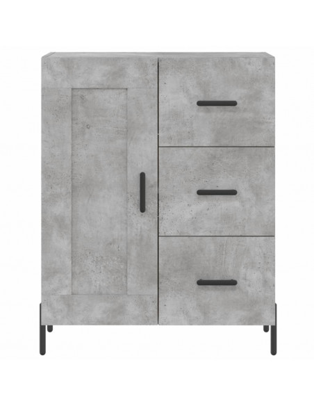 Credenza Grigio Cemento 69,5x34x180 cm in Legno Multistrato