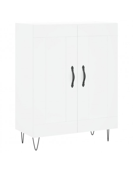 Credenza Bianca 69,5x34x180 cm in Legno Multistrato