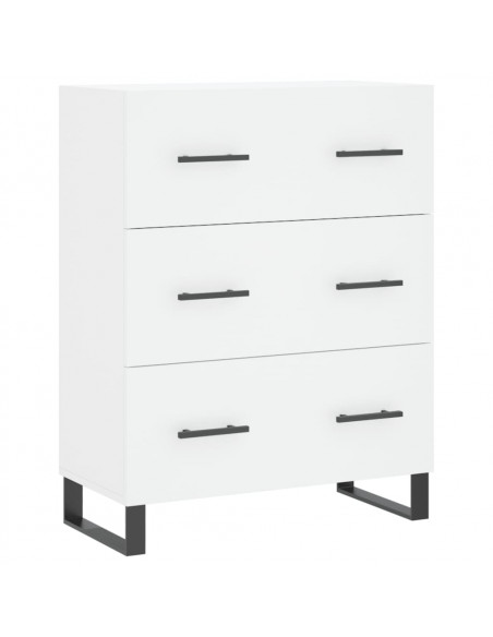 Credenza Bianca 69,5x34x180 cm in Legno Multistrato