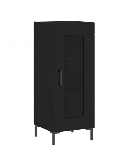 Credenza Nera 34,5x34x180 cm in Legno Multistrato