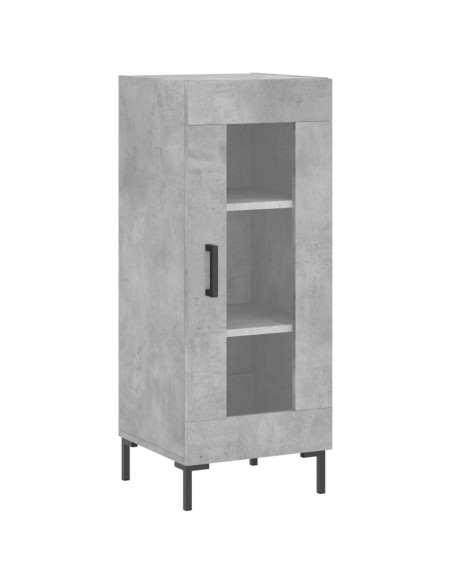 Credenza Grigio Cemento 34,5x34x180 cm in Legno Multistrato