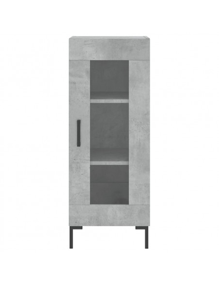 Credenza Grigio Cemento 34,5x34x180 cm in Legno Multistrato