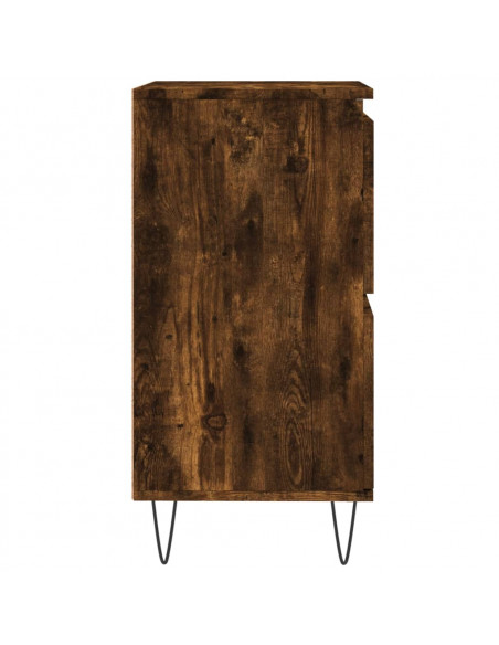 Credenze 3 pz Rovere Fumo in Legno Multistrato