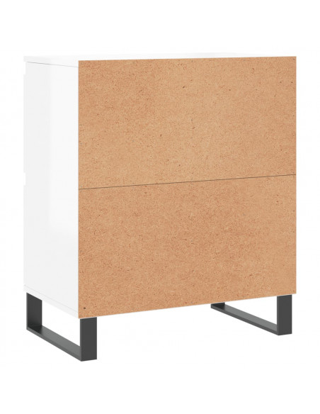 Credenze 3 pz Bianco Lucido in Legno Multistrato