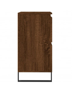 Credenze 3 pz Rovere Marrone in Legno Multistrato 2