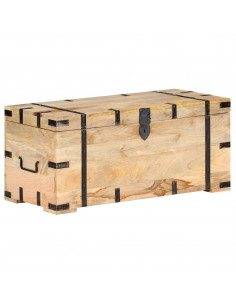 Baule 90x40x40 cm in Legno Massello di Mango 2