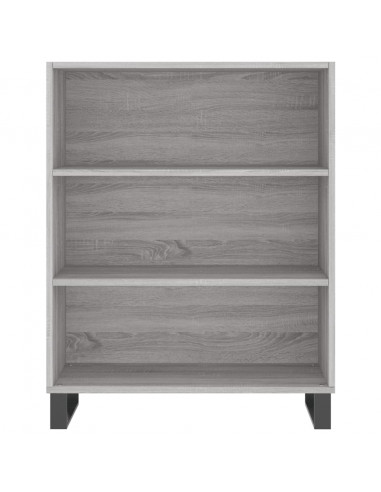 Credenza Grigio Sonoma 69,5x34x180 cm in Legno Multistrato
