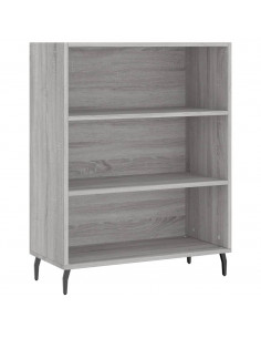 Credenza Grigio Sonoma 69,5x34x180 cm in Legno Multistrato 2