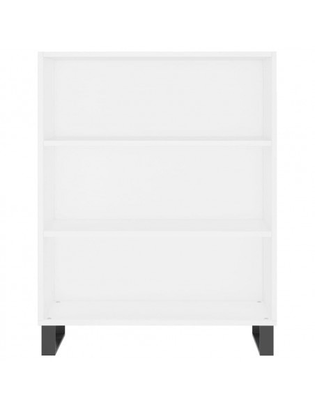 Credenza Bianca 69,5x34x180 cm in Legno Multistrato