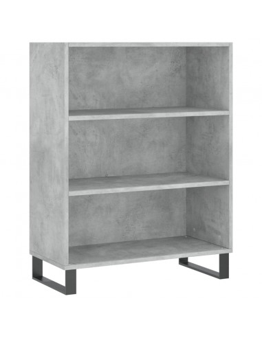 Credenza Grigio Cemento 69,5x34x180 cm in Legno Multistrato