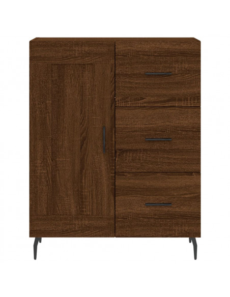 Credenza Rovere Marrone 69,5x34x180 cm in Legno Multistrato