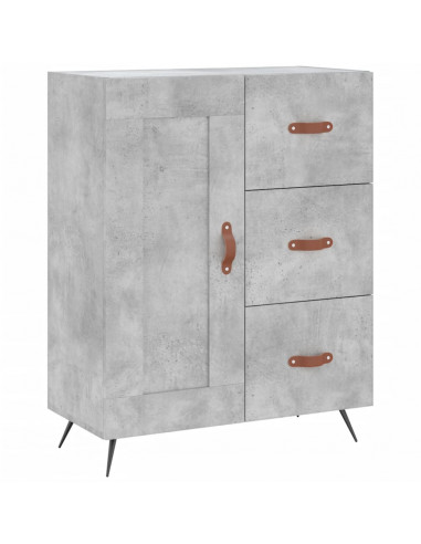 Credenza Grigio Cemento 69,5x34x180 cm in Legno Multistrato