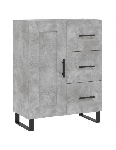 Credenza Grigio Cemento 69,5x34x180 cm in Legno Multistrato