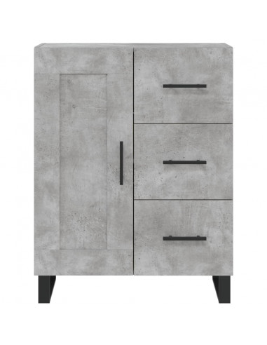 Credenza Grigio Cemento 69,5x34x180 cm in Legno Multistrato