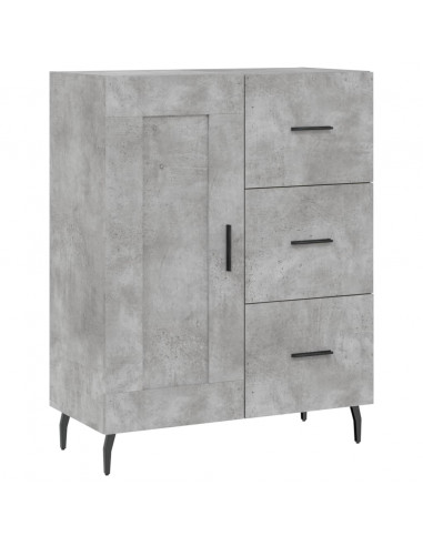 Credenza Grigio Cemento 69,5x34x180 cm in Legno Multistrato