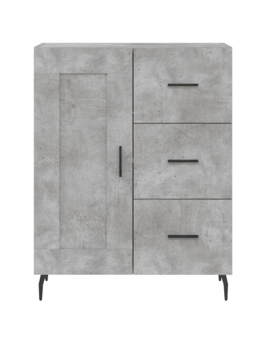 Credenza Grigio Cemento 69,5x34x180 cm in Legno Multistrato