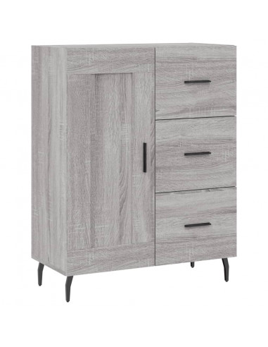 Credenza Grigio Sonoma 69,5x34x180 cm in Legno Multistrato