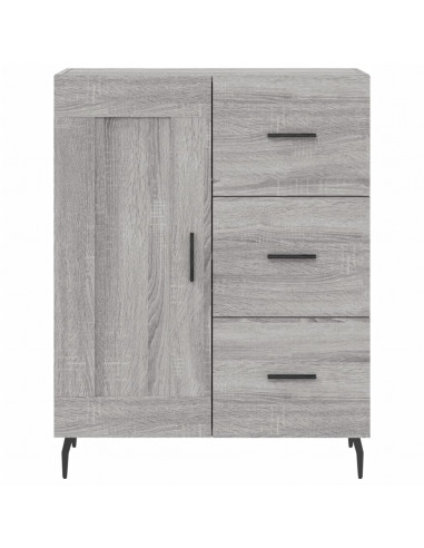 Credenza Grigio Sonoma 69,5x34x180 cm in Legno Multistrato